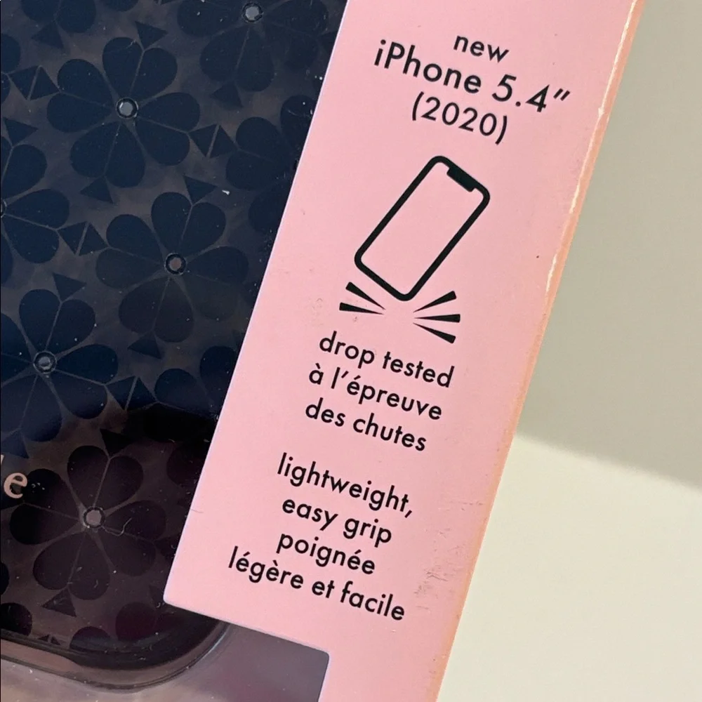 Kate Spade Apple iPhone 12 Mini Protective Hardshell Case in Black Spade